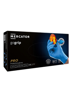 Rękawice nitrylowe niebieskie Mercator GoGrip - L