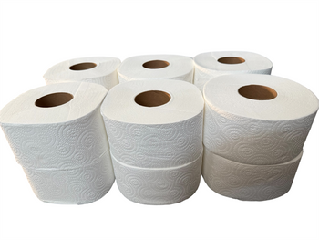 Papier toaletowy Jumbo biały celuloza 2w 100m - 12