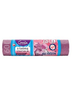 Worki na śmieci zapachowe guma Gosia 60L/8szt