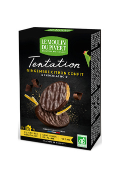 Ciastka Imbirowo-Cytrynowe w czekoladzie Le Moulin