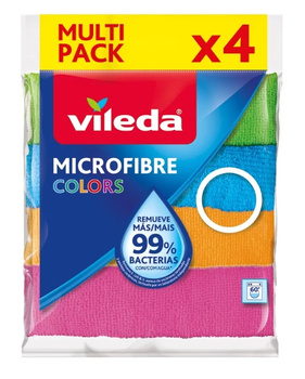 Vileda ścierki mikrofibra kolorowe 4szt