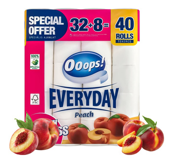 OOOPS! Everyday Papier toaletowy 40 rolek Peach