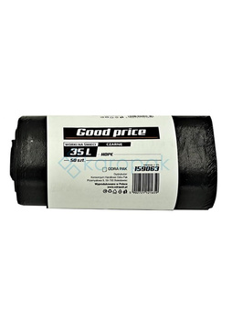 Worki na śmieci czarne 35L/50szt