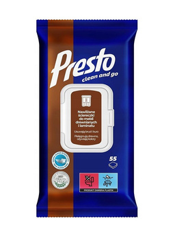 Presto ściereczki nawilżane do mebli 55szt
