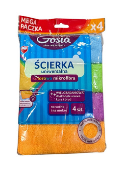 Ścierki z mikrofibry kolorowe multipack Gosia 4szt