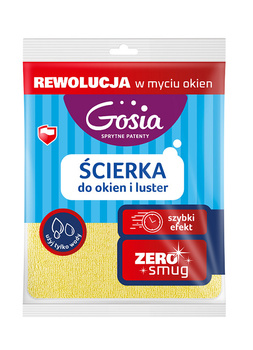 Ścierka do okien i luster zero smug żółta Gosia